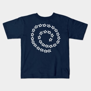 Spiral of White Stars Kids T-Shirt